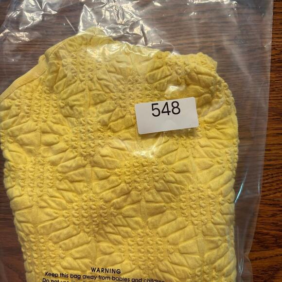 Wild Fable Yellow Halter Knee Length Dress with side slit built in bra Size M - Picture 10 of 10